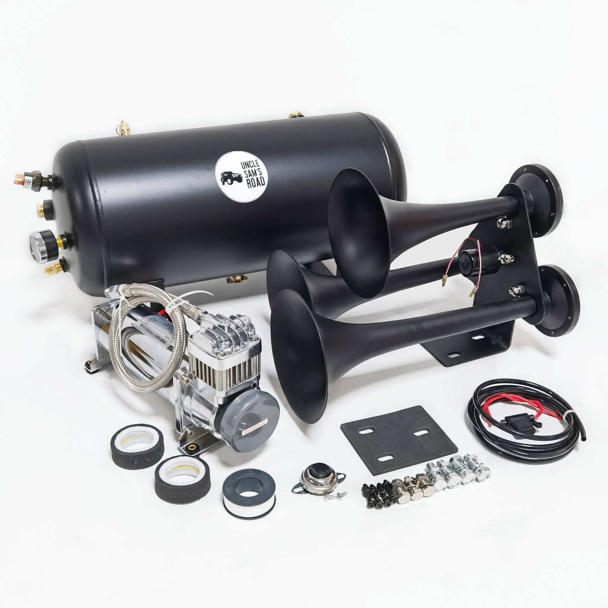 [UNIQUE OFFER] Hurricane 5Gal Train Horn Kit 10-Second Honk Time 