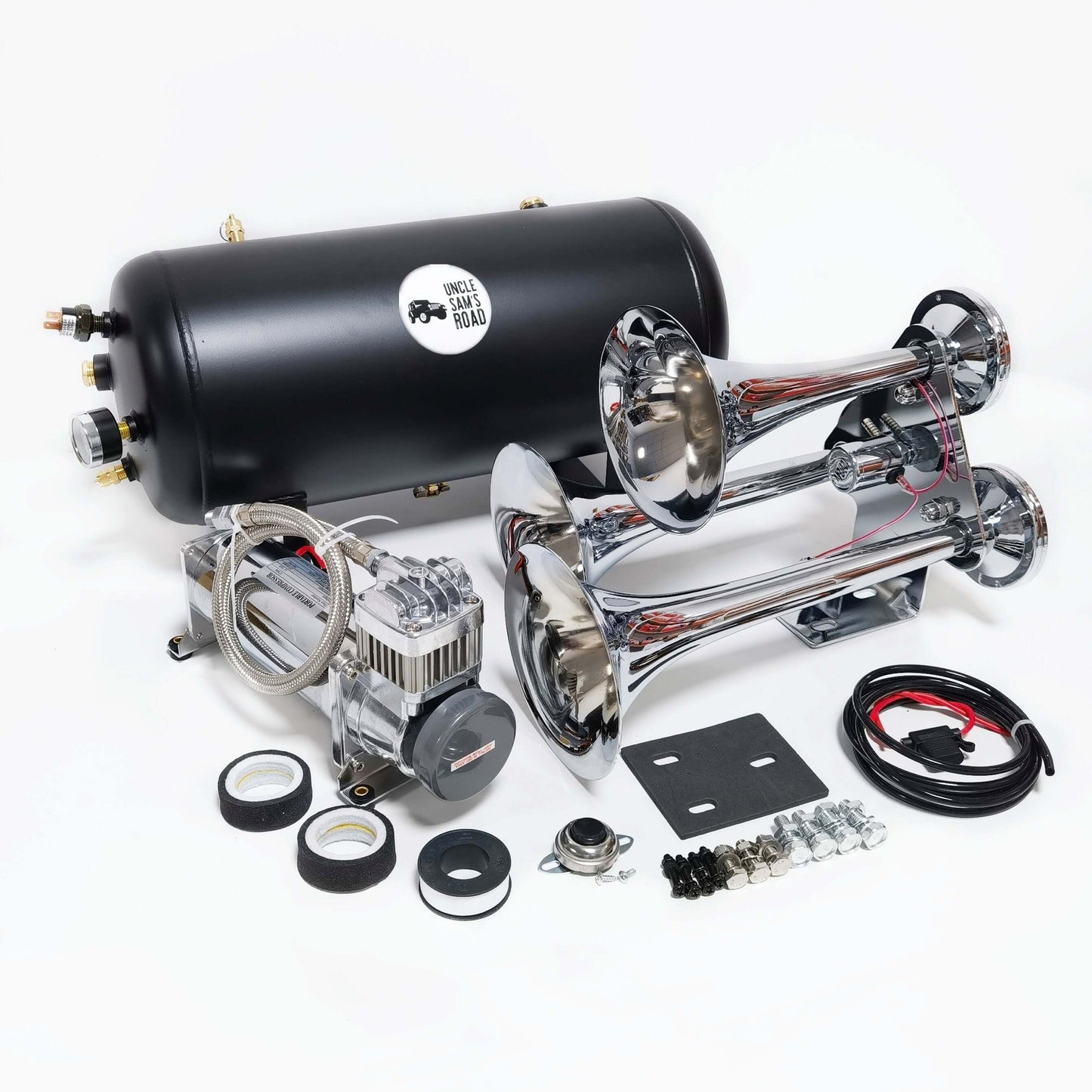 [UNIQUE OFFER] Hurricane 5Gal Train Horn Kit 10-Second Honk Time 