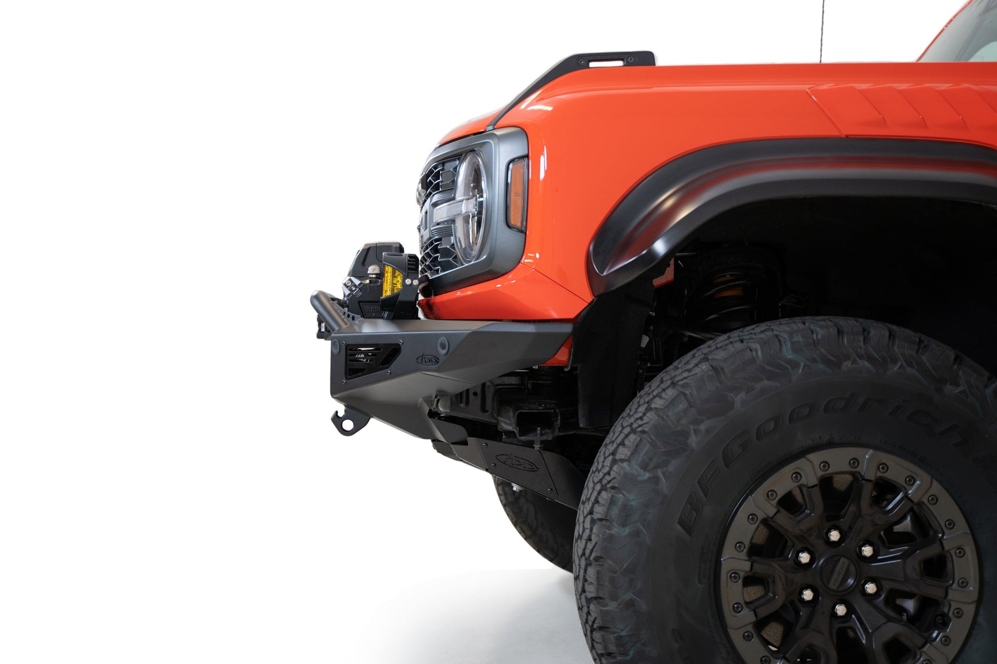 Installed on Car ADD Rock Fighter Winch Front Bumper | 2023 Ford Bronco Raptor