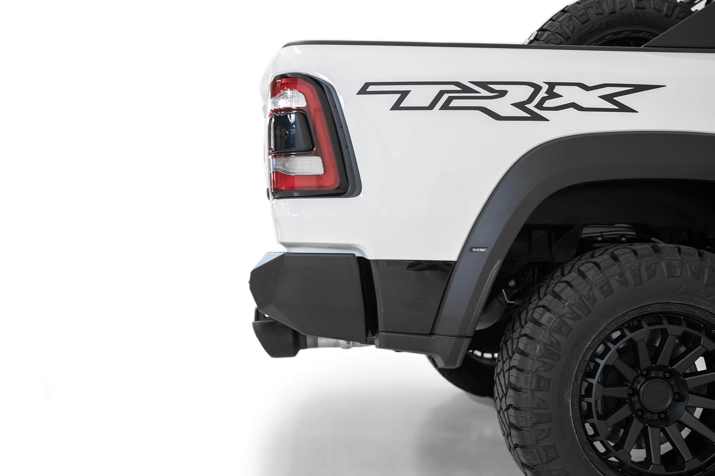 Installed on Car View from Side ADD Bomber Rear Bumper | 2021-2023 RAM 1500 TRX