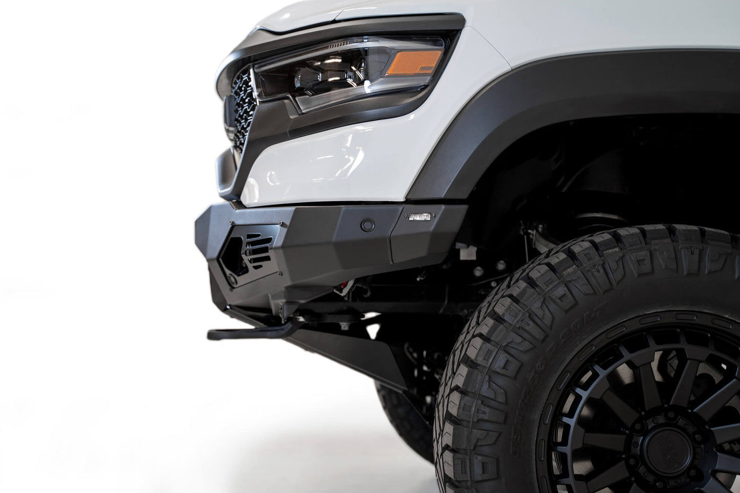 Side View of Installed ADD Bomber Front Bumper (Baja) | 2021-2023 RAM 1500 TRX