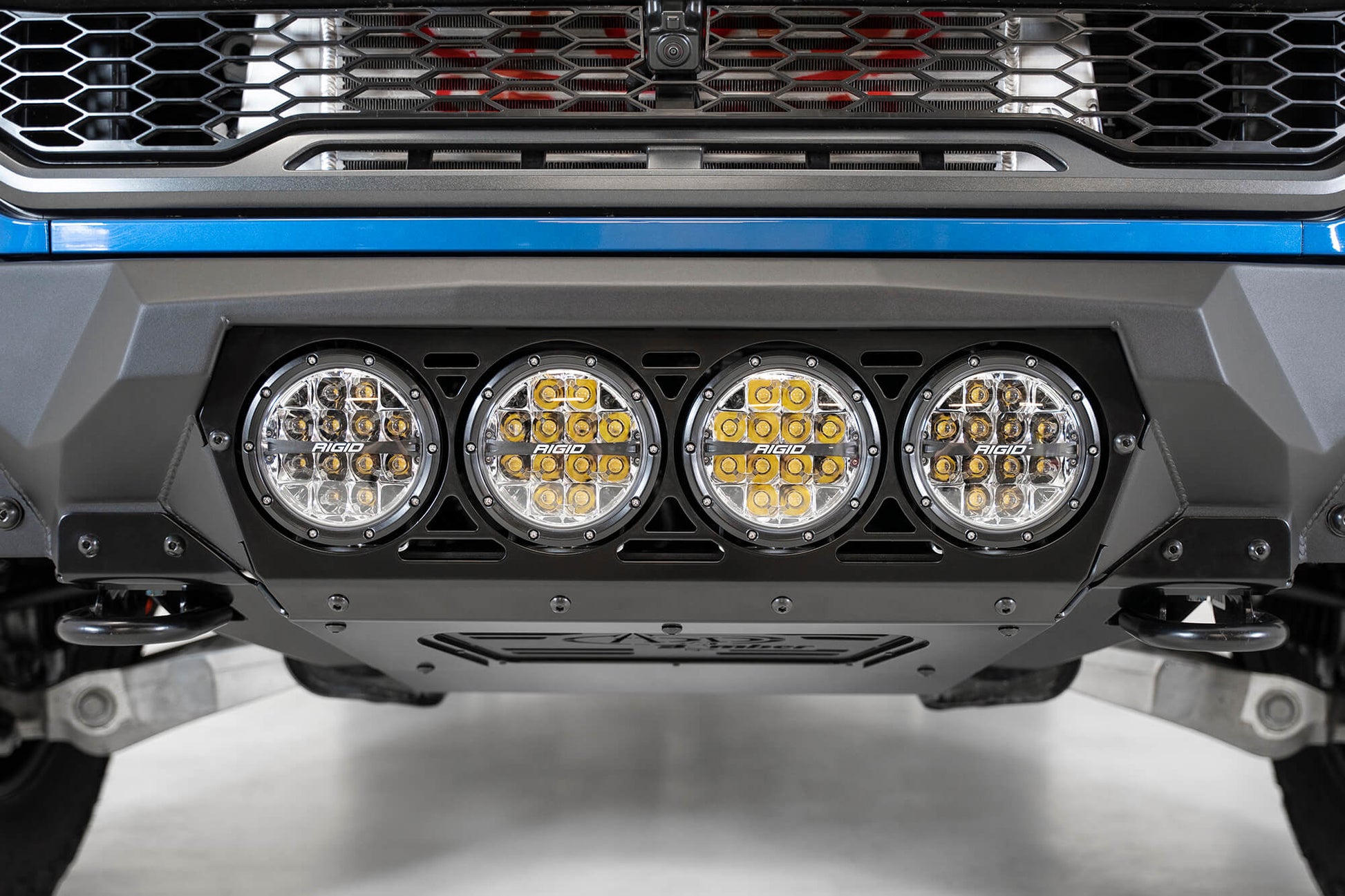 Rigid Lights on ADD Bomber Front Bumper (with RIGID Lights) | 2017-2020 Ford Raptor