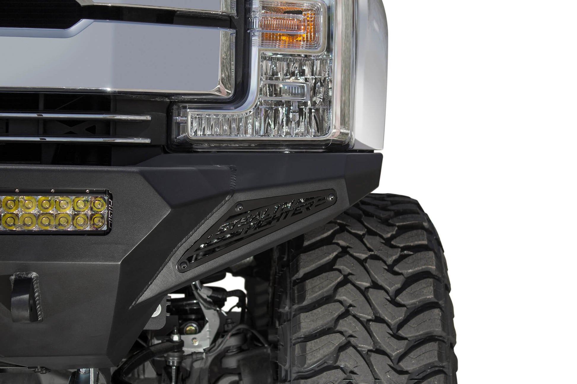 Corner Side of ADD Stealth Fighter Winch Front Bumper | 2017-2022 Ford Super Duty