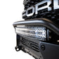 LED Light Bar on ADD HoneyBadger Front Bumper W/ Top Hoop | 2021-2023 Ford F-150 Raptor/Raptor R