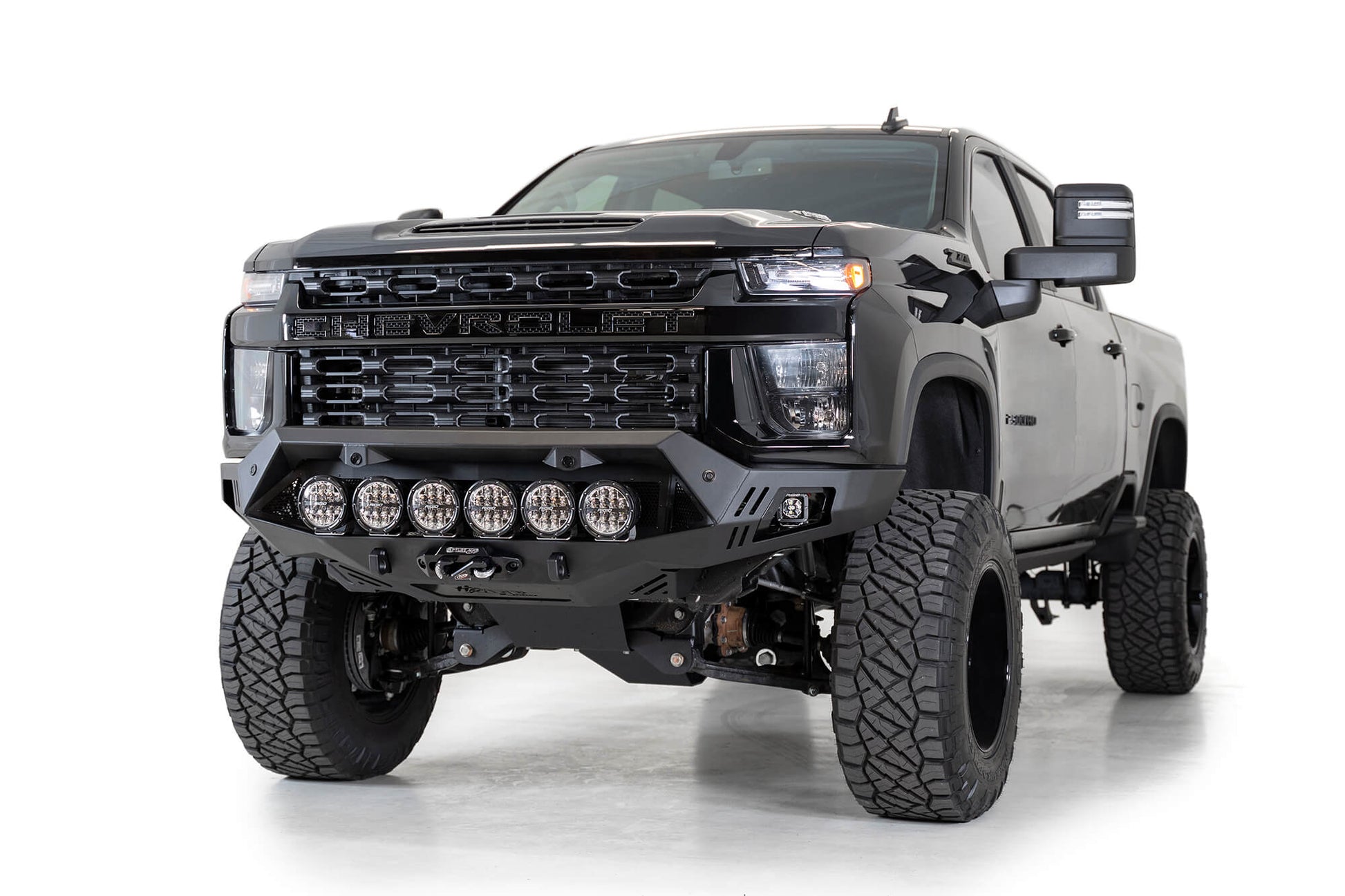 Installed on Car ADD Chevy Bomber HD Front Bumper | 2020-2023 Chevy 2500/3500