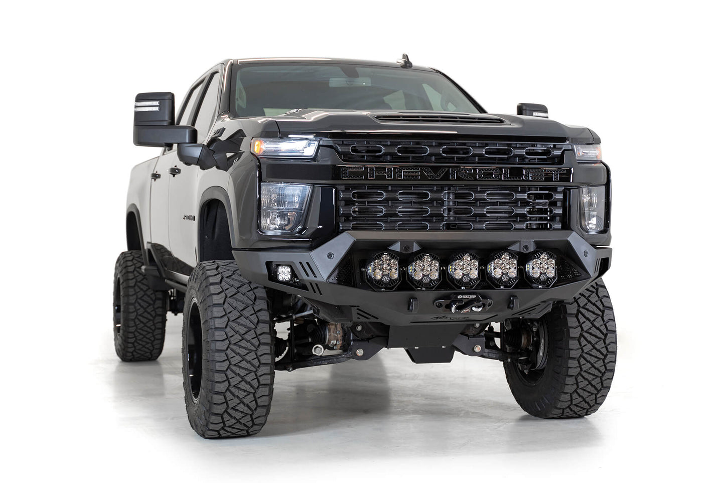 Installed on Car ADD Chevy Bomber HD Front Bumper | 2020-2023 Chevy 2500/3500