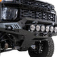 Installed on Car with White Round Lights View from Side Front ADD Chevy Bomber HD Front Bumper | 2020-2023 Chevy 2500/3500 