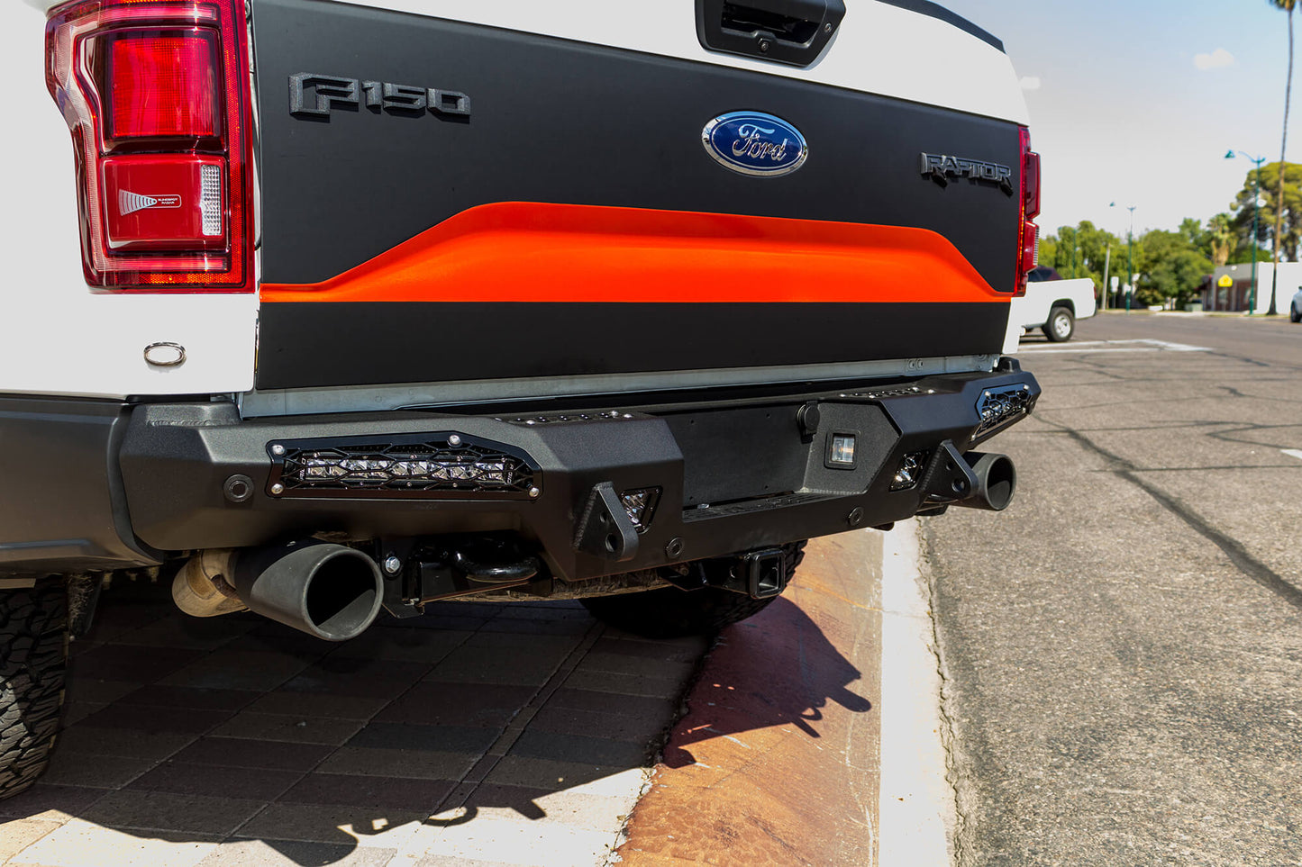 Installed on Car ADD HoneyBadger Rear Bumper (10" Lights) | 2017-2020 Ford Raptor