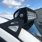 Close up Installed Cali Raised 52" Curved LED Light Bar Roof Brackets Kit | 2005-2023 Toyota Tacoma