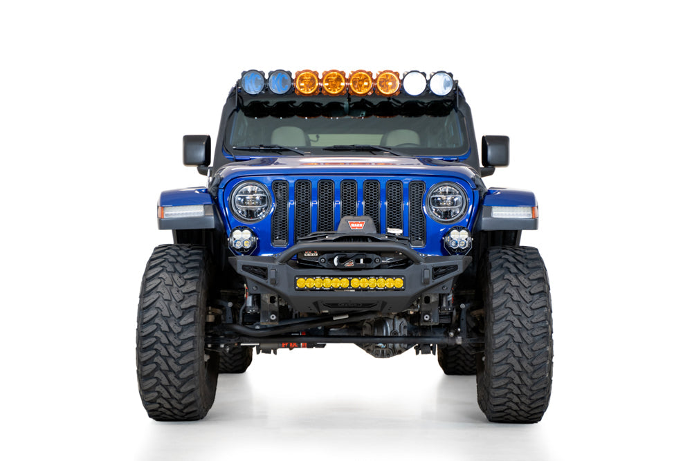 Installed on Car ADD Rock Fighter Front Bumper | 2018-2023 Jeep JL/JT