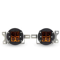 Heretics Jeep JK Rubicon JL/JT - Non Sport Plastic Bumper Fog Light Kit - Amber Lens