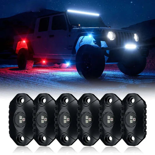 RGB LED Rock Light Kit Uncle Sam's Road 6pcs 