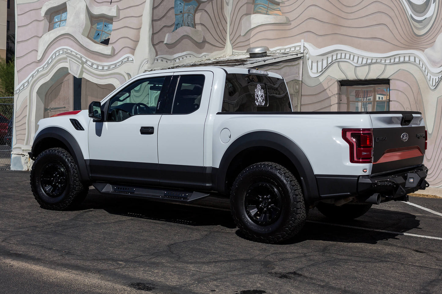 Installed on Car ADD HoneyBadger Rear Bumper (10" Lights) | 2017-2020 Ford Raptor