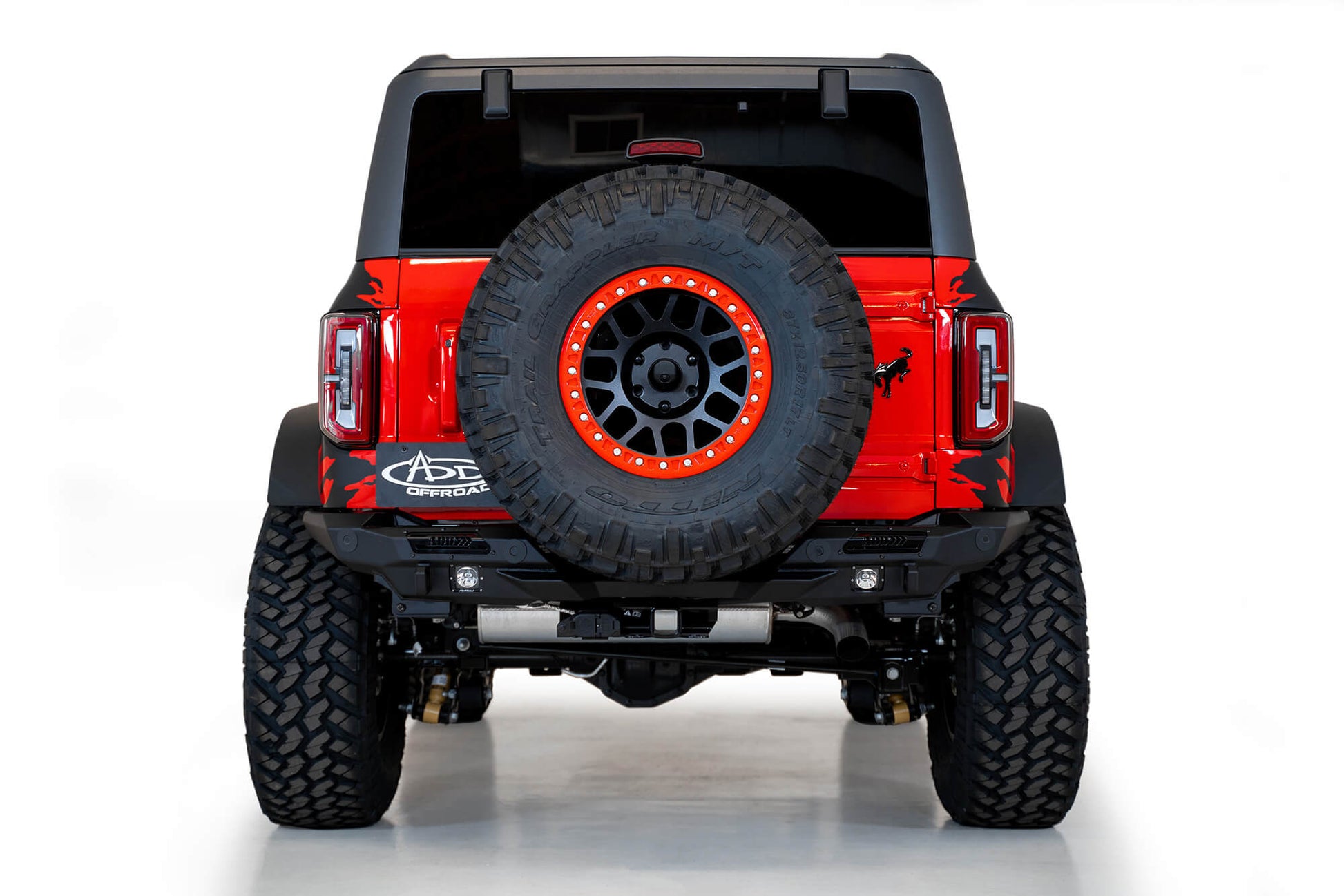 Installed on Car ADD Ford Stealth Fighter Rear Bumper | 2021-2023 Bronco