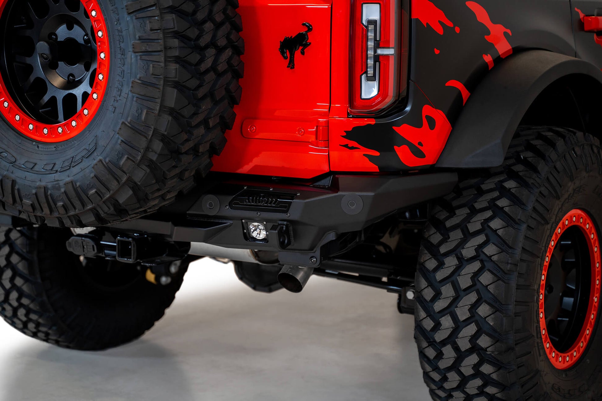 Installed on Car ADD Ford Stealth Fighter Rear Bumper | 2021-2023 Bronco