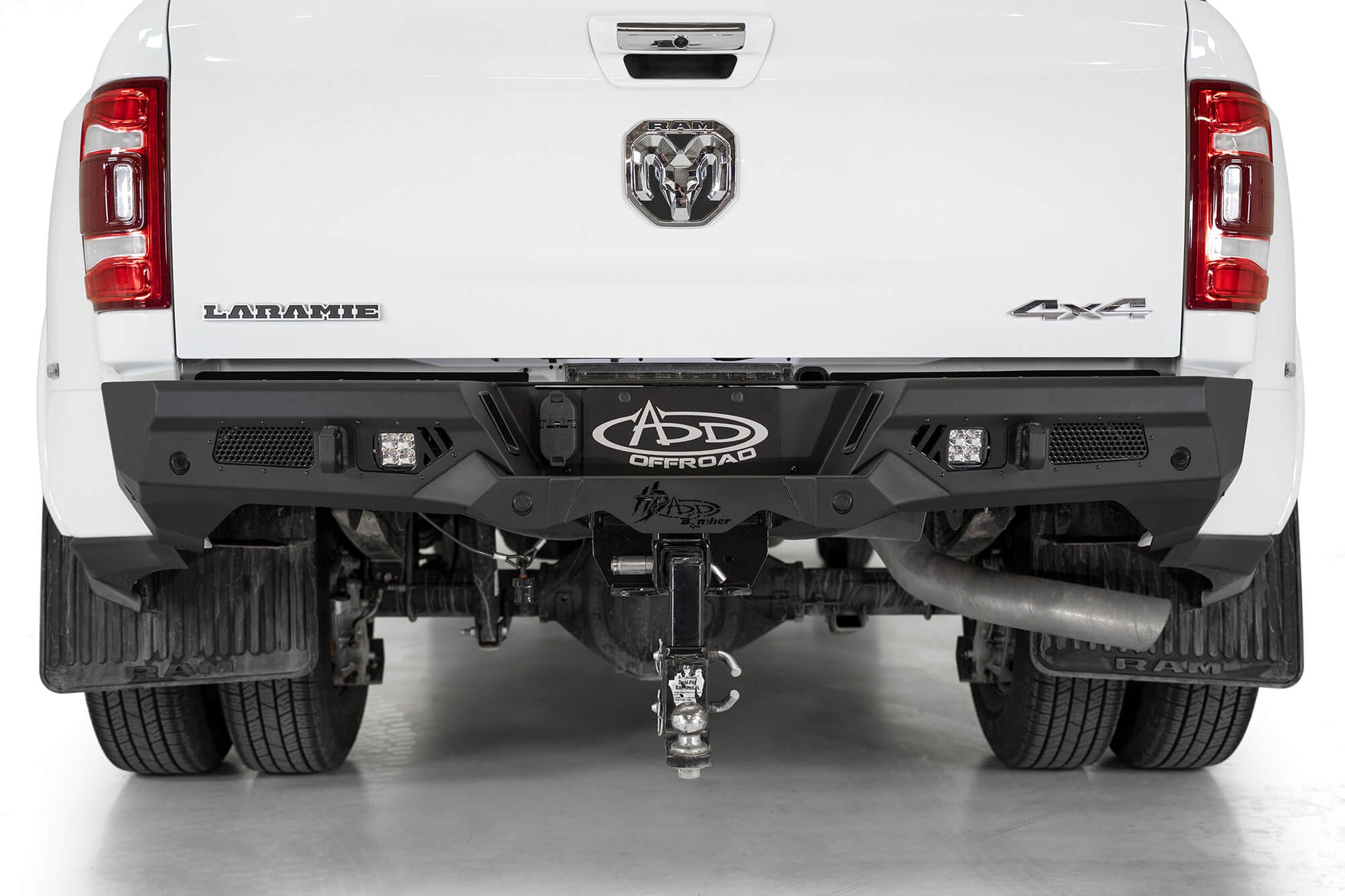 Installed on Car View from Behind ADD Bomber HD Rear Bumper | 2019-2023 RAM 2500/3500